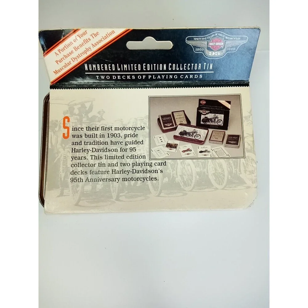 Harley-Davidson Motorcycles‎ 95th Anniversary Collectible Tin Playing Cards 1998
